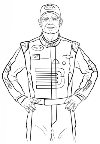 Jeff Gordon Coloring Page